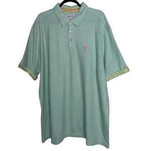 Tommy Bahama Mens 2XLT Cocktail Mixer Five O'Clock Polo Wasabi Heather Green NWT